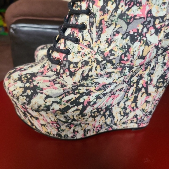 Asos colorful wedge boot lace up - Picture 4 of 8
